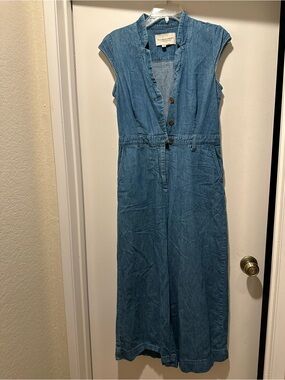 Pilcro by Anthropologie Denim Jumpsuit Overalls in Medium Blue Size 2 sleeveless